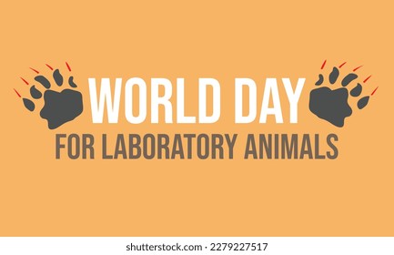 world day for laboratory animals. Template for background, banner, card, poster 