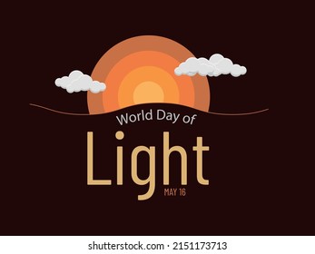 World Day of Light - Illustration of a sun with clouds 