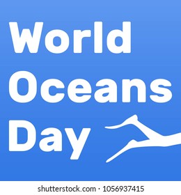 world day of oceans, vector illustration