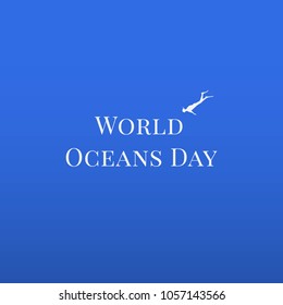world day of oceans vector illustration