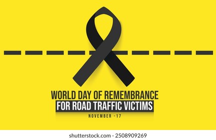 World day of remembrance for road traffic victims. background, banner, card, poster, template. Vector illustration.