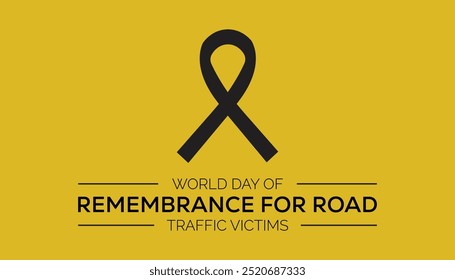 World Day of Remembrance for Road Traffic Victims is observed every year on November. Transportation Awareness concept. background, placard, banner template Vector illustration design.