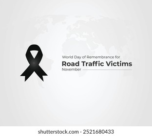 World day of remembrance for road traffic victim illustration banner