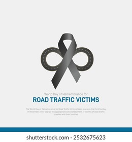 world day of remembrance for road traffic victims creative banner, poster, postcard, social media post, background, template design etc. 