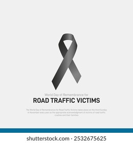 world day of remembrance for road traffic victims creative banner, poster, postcard, social media post, background, template design etc. 