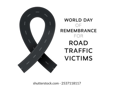 World Day of Remembrance for Road Traffic Victims. Template for background, banner, card, poster