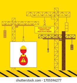 World Day for Safety and Health at Work Vector Illustration poster design