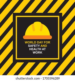 World Day For Safety And Health At Work Vector Illustration Poster Design