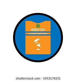 world day for safety and health at work concept. illustration vector safety vest standard work