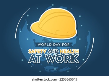 World Day Of Safety and Health at Work on April 28 Illustration with Mechanic Tool in Flat Cartoon Hand Drawn for Web Banner or Landing Page Template