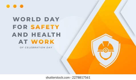 Día Mundial para la Seguridad y la Salud en el Trabajo Celebración del Vector Diseño Ilustración para fondo, afiche, cartel, publicidad, tarjeta de felicitación