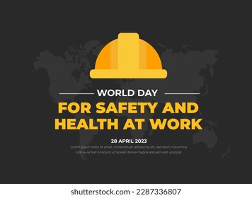 World Day for Safety and Health at Work background or banner design template