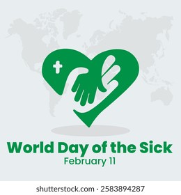 World Day Of The Sick. 11 February. Holiday concept. Holiday concept. Editable eps file with banner, poster and card. Vector illustration.