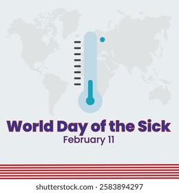 World Day Of The Sick. 11 February. Holiday concept. Holiday concept. Editable eps file with banner, poster and card. Vector illustration.