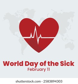 World Day Of The Sick. 11 February. Holiday concept. Holiday concept. Editable eps file with banner, poster and card. Vector illustration.