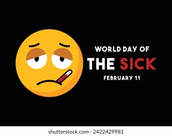 World Day of The Sick. February 11. Flat design vector. Poster, banner, card, background. Eps 10.