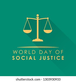 World Day of Social Justice. 20 February. world social justice day design template vector illustration