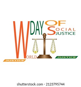 world day of social justice concept. illustration vector