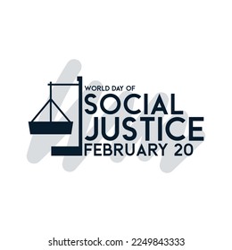 World Day of Social Justice. February 20. Abstract background. Poster, banner, card, background. Eps 10.