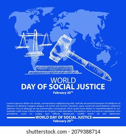 World Day of Social justice, poster and banner