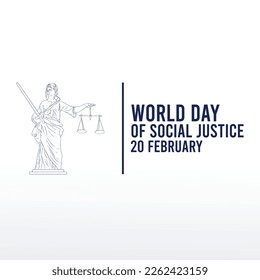World Day of Social Justice Template, perfect for office, company, school, social media, advertising, printing and more