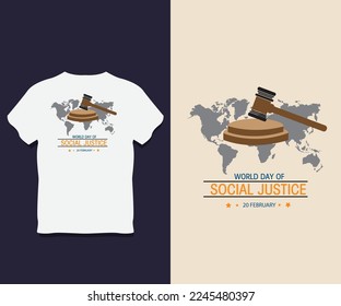 world day of social justice Typography T shirt Design 