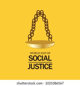 world day of social justice vector illustration