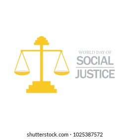 world day of social justice vector illustration