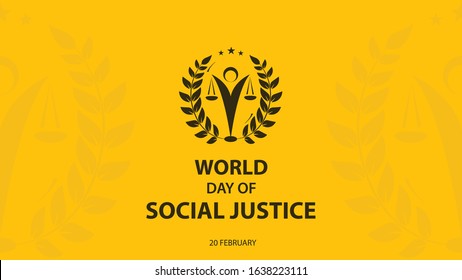 World Day of Social Justice. Vector illustration background