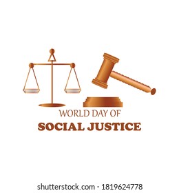 world day of social justice ,vector illustration.