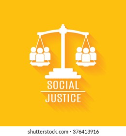 World Day Of Social Justice. Vector Flat Illustration.