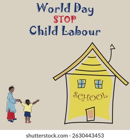  World Day Stop Child Labour - Children going to school for Promoting Education and Human Rights