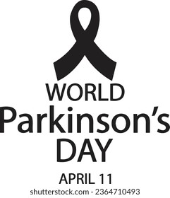 World Parkinson’s Day vector art in white colour background.