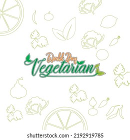 world day vegetarian templat design popular new