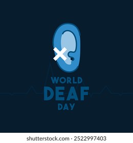 World Deaf Day. Flat design vector. Eps 10.