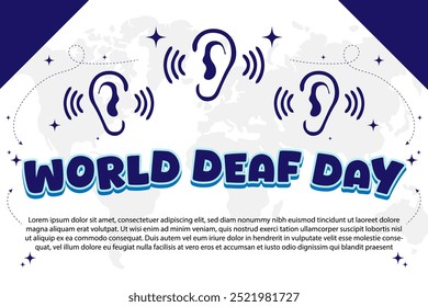 World Deaf Day – September 29, 2024, Attractive design, can be used on all social media platforms, beautiful color combination, get it now for the first purchase.