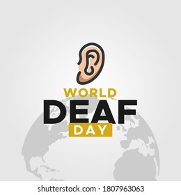 World Deaf Day Vector Design Illustration