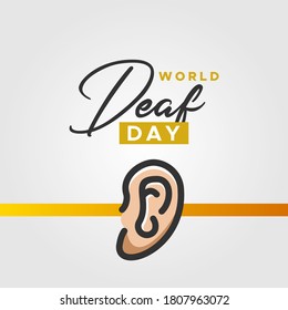 World Deaf Day Vector Design Illustration