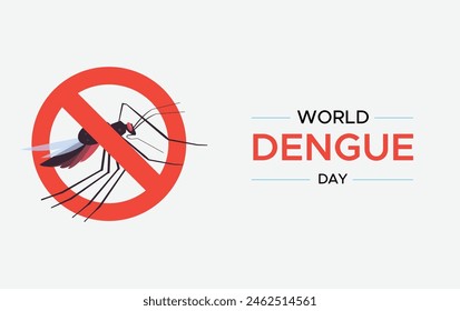 Día Mundial del Dengue, Ilustración vectorial conceptual