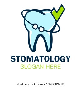 World Dentist Day. Vector illustration of logo tooth.Stomatology banner