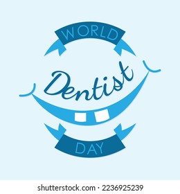 World Dentist Day Vector illustration background emblem. Vector illustration
