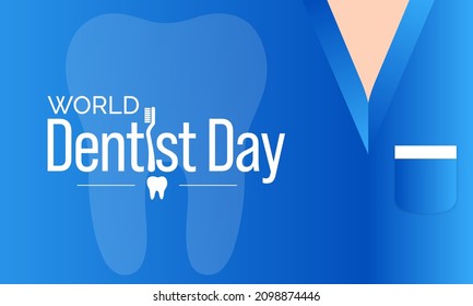 World Dentist's day is observed every year in February, Vector illustration