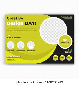World design day Horizontal Flyer. Unique Design Concept. Clean And Easily Editable Vector. Vector illustration  