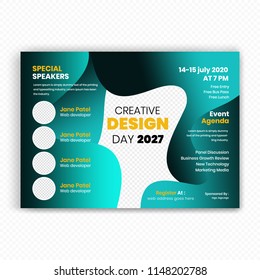 World design day Horizontal Flyer. Unique Design Concept. Clean And Easily Editable Vector. Vector illustration  