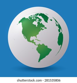 World design over blue background, vector illustration.