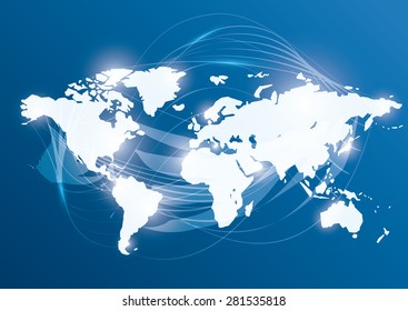 World design over blue background, vector illustration.