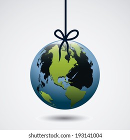 World design over gray background, vector illustration