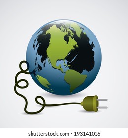 World design over gray background, vector illustration
