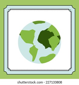 World design over green background, vector illustration