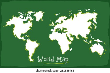 World design over green background, vector illustration.